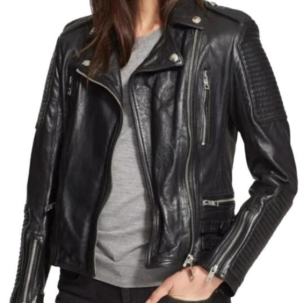 FLASH SALE Burberry Brit Leather Moto Jacket